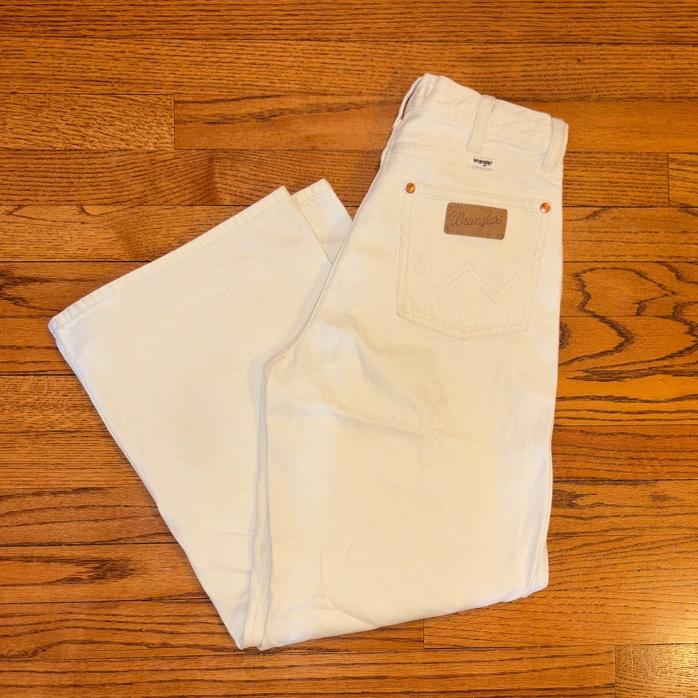 Wrangler Men’s White Bootcut Jeans